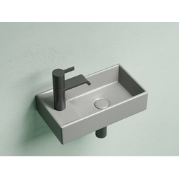 Раковина подвесная Ceramicanova Element 40 см R CN6051RMH, антрацит матовый - фото 