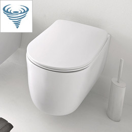 Унитаз подвесной безободковый Kerasan Nolita 531530, белый матовый (Система смыва торнадо) - фото 