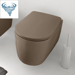 Унитаз подвесной безободковый Kerasan Nolita 531588, Bruno matt (Система смыва торнадо) - фото 