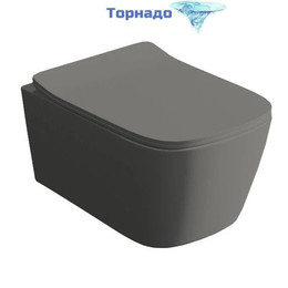 Унитаз подвесной безободковый ArtCeram A16 ASV006 15 00, grigio olivia (Система смыва торнадо) - фото 