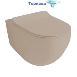 Унитаз подвесной безободковый ArtCeram File 2.0 FLV006 41 00, matera (Система смыва торнадо) - фото 