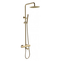 Душевая стойка с термостатом Grocenberg GB7005GO, золото - фото 