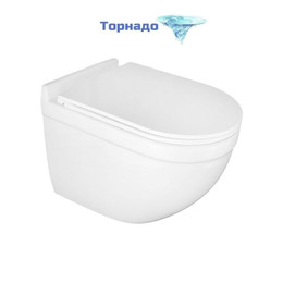 Унитаз подвесной безободковый Azario Fora AZ-0017-UQ3 с крышкой микролифт (Система смыва торнадо) - фото 