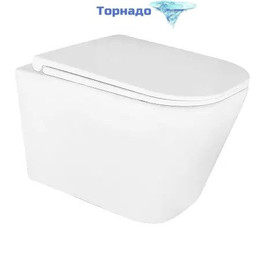 Унитаз подвесной безободковый Azario ESCONDA AZ-2805E с крышкой микролифт (Система смыва торнадо) - фото 