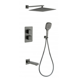 Душевая система для душа с термостатом Grocenberg GB5050BG, графит - фото 