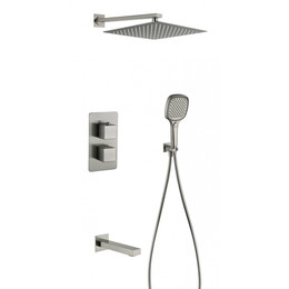 Душевая система для душа с термостатом Grocenberg GB5050NK, никель - фото 