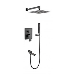 Душевая система для ванны Grocenberg GB5089BL-1, чёрный матовый - фото 