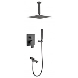 Душевая система для ванны Grocenberg GB5089BL-2, чёрный матовый - фото 