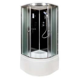 Душевая кабина Avacan 100x100 см B10SELBLACK, хром/матовое (безсиликоновая сборка) - фото 