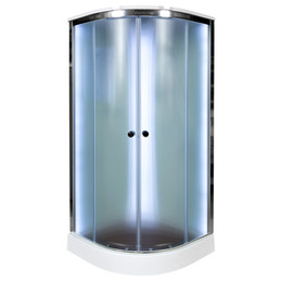 Душевая кабина Avacan 90x90 см D09SLED, хром/матовое (безсиликоновая сборка) - фото 