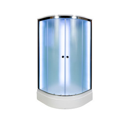 Душевая кабина Avacan 100x100 см D271SLED, хром/матовое (безсиликоновая сборка) - фото 