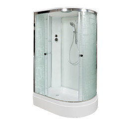 Душевая кабина Avacan 120x80 см EM2712L, хром/прозрачное (безсиликоновая сборка) - фото 