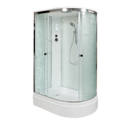 Душевая кабина Avacan 120x80 см EM2712LEL, хром/узор (безсиликоновая сборка) - фото 