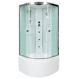 Гидробокс Avacan 100x100 см EM4510GM, хром/узор (безсиликоновая сборка) - фото 