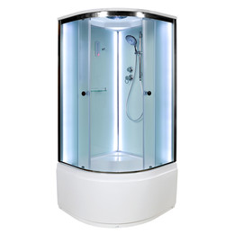 Душевая кабина Avacan 110x110 см D511SLED, хром/матовое (безсиликоновая сборка) - фото 