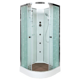 Гидробокс Avacan 110x110 см EM2011NGM, хром/узор (безсиликоновая сборка) - фото 