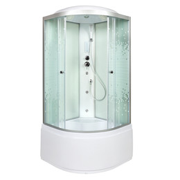 Гидробокс Avacan 100x100 см L910GM+EL, хром/матовое (безсиликоновая сборка) - фото 