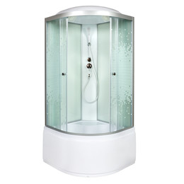 Душевая кабина Avacan 80x80 см L980, хром/узор (безсиликоновая сборка) - фото 