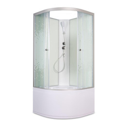 Душевая кабина Avacan 80x80 см L980N, хром/узор (безсиликоновая сборка) - фото 