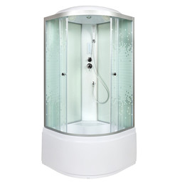 Душевая кабина Avacan 100x100 см L910EL, хром/матовое (безсиликоновая сборка) - фото 