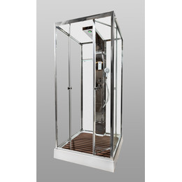 Гидробокс Avacan 100x100 см Z111MT, хром/прозрачное (безсиликоновая сборка) - фото 