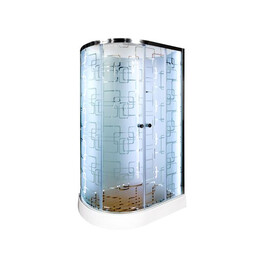 Душевая кабина Avacan 120x90 см EM2012RNLED, хром/узор (безсиликоновая сборка) - фото 