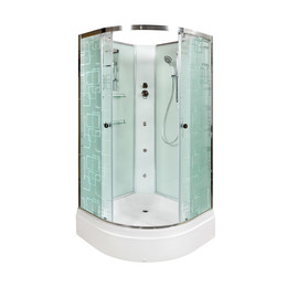 Гидробокс Avacan 110x110 см EM3011NGM, хром/узор (безсиликоновая сборка) - фото 