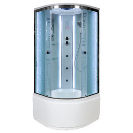 Гидробокс Avacan 110x110 см EM5011LED+GM, хром/узор (безсиликоновая сборка) - фото 