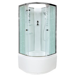 Душевая кабина Avacan 110x110 см EM5011N, белый/узор (безсиликоновая сборка) - фото 