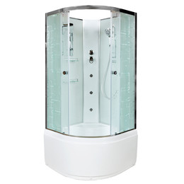 Гидробокс Avacan 110x110 см EM5011NGM, хром/узор (безсиликоновая сборка) - фото 