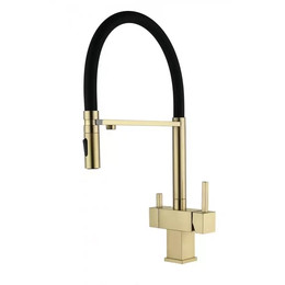 Смеситель для кухни Grocenberg GB4098MG, матовое золото - фото 
