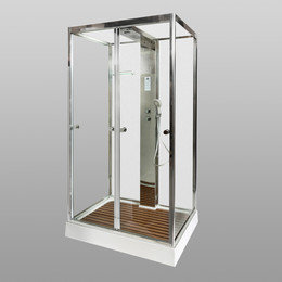 Гидробокс Avacan 120x90 см Z122MT, хром/прозрачное (безсиликоновая сборка) - фото 