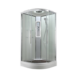 Гидробокс Avacan 110x110 см EM2011LEDT, хром/прозрачное (безсиликоновая сборка) - фото 