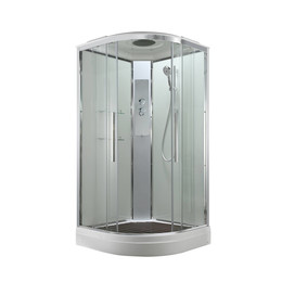 Душевая кабина Avacan 80x80 см EM2080T, хром/прозрачное (безсиликоновая сборка) - фото 