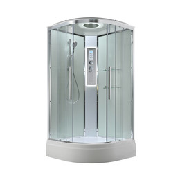 Гидробокс Avacan 110x110 см EM3011LEDT, хром/прозрачное (безсиликоновая сборка) - фото 