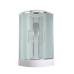 Душевая кабина Avacan 90x90 см EM3090, хром/матовое (безсиликоновая сборка) - фото 