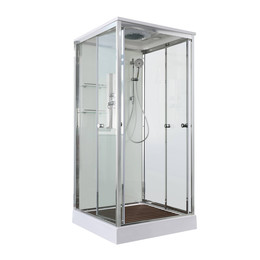 Душевая кабина Avacan 90x90 см V2090, хром/прозрачное (безсиликоновая сборка) - фото 