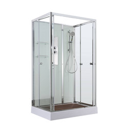 Душевая кабина Avacan 100x80 см V2810N, хром/прозрачное (безсиликоновая сборка) - фото 
