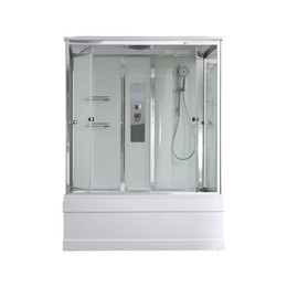 Душевая кабина Avacan 150x85 см V5015, хром/прозрачное (безсиликоновая сборка) - фото 