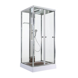 Гидробокс Avacan 100x100 см Z1910LED, хром/прозрачное (безсиликоновая сборка) - фото 