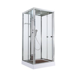 Душевая кабина Avacan 100x100 см Z1910, хром/прозрачное (безсиликоновая сборка) - фото 