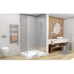 Душевая перегородка Avacan 110 см MC110 стекло (8 мм) с кронштейном в комплекте, хром/прозрачное - фото 