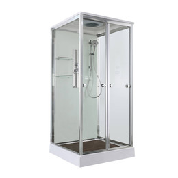 Душевая кабина Avacan 80x80 см V2080, хром/прозрачное (безсиликоновая сборка) - фото 