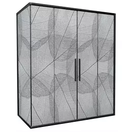 Душевое ограждение Avacan (170-190)х100 см FB2-170-SB100MT, чёрный/матовое - фото 