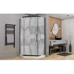 Душевое ограждение Avacan 90х90 см PB90MT, чёрный/матовое - фото 