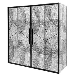 Душевое ограждение Avacan (190-210)х90 см FB2-190-SB90, чёрный/узор - фото 