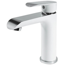 Смеситель для раковины Grocenberg GB2010WC, белый хром - фото 