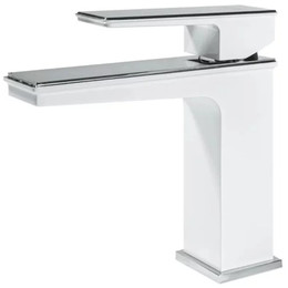 Смеситель для раковины Grocenberg GB2088WC, белый хром - фото 