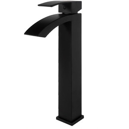 Смеситель для умывальника высокий Grocenberg GB3007BL, чёрный матовый - фото 