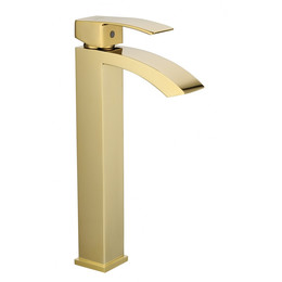 Смеситель для умывальника высокий Grocenberg GB3007GO, золото - фото 